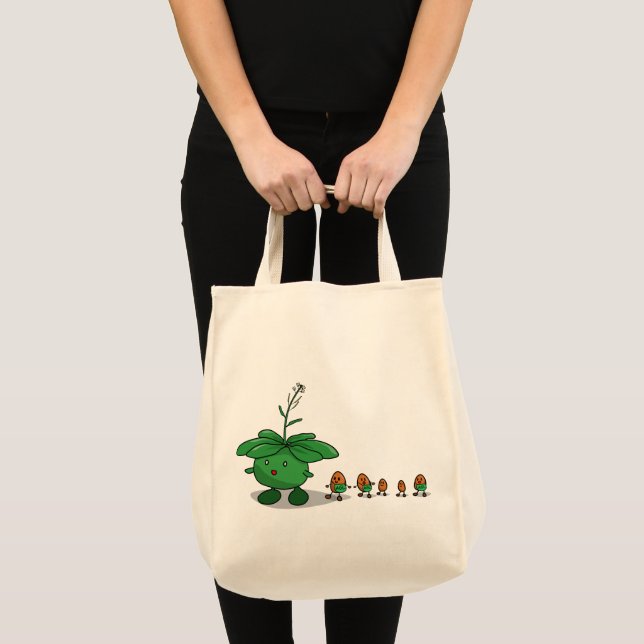 Arabidopsis and seeds tote bag (Front (Product))