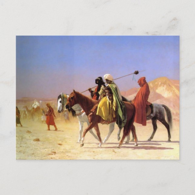 Arabs Crossing the Desert by Gerome Postcard (Front)