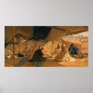 Arabs in the Desert, 1871 Poster
