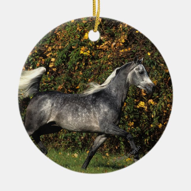 Arabs Running: Autumn Ceramic Tree Decoration (Front)