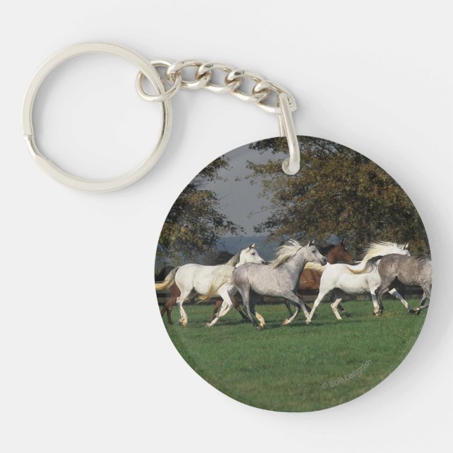 Arabs Running in Field Key Ring (Front)
