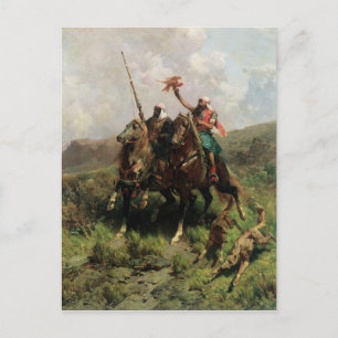 Arabs with a Falcon Postcard