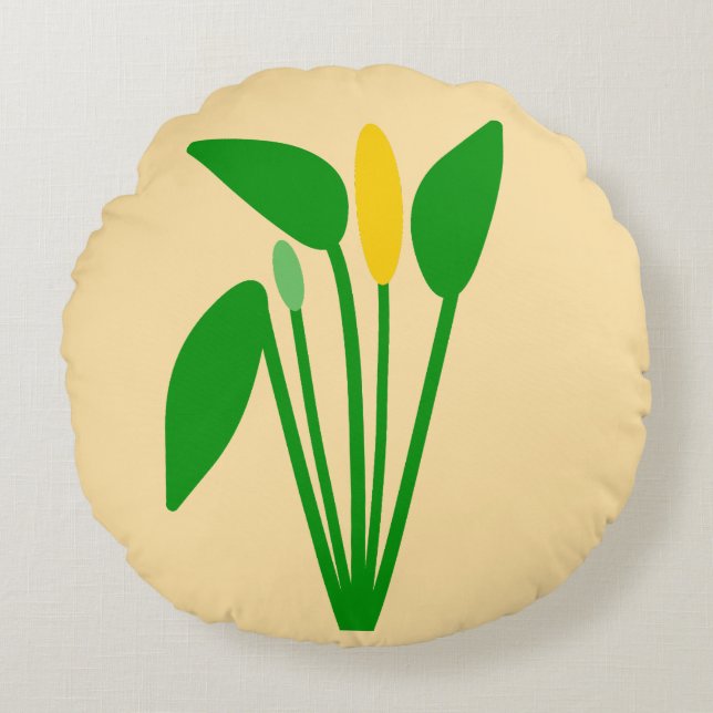 Araceae Round Pillow (Front)