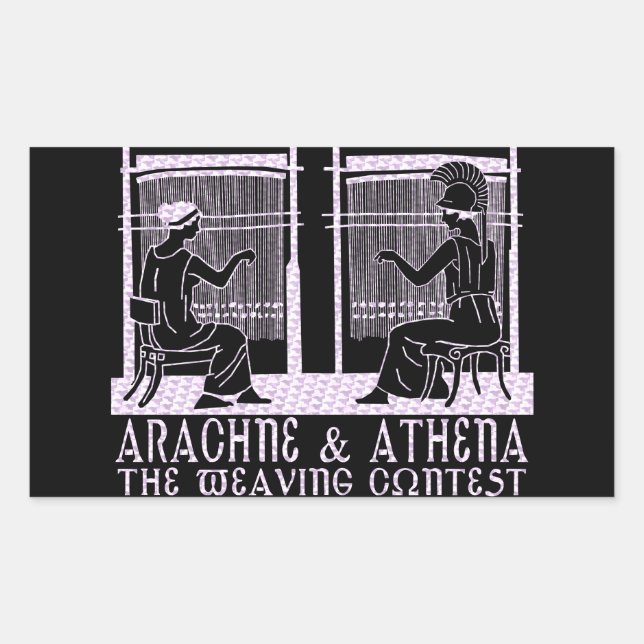Arachne vs. Athena Rectangular Sticker (Front)