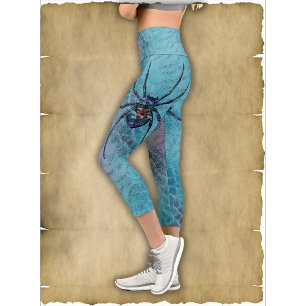 Arachne's Aide: Spider Familiar Capri Leggings
