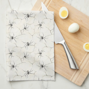 Arachnid Whispers – Halloween Minimalism Tea Towel