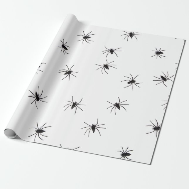 Arachnophobia (Spiders) (Creepy Crawly Insects) Wrapping Paper (Unrolled)