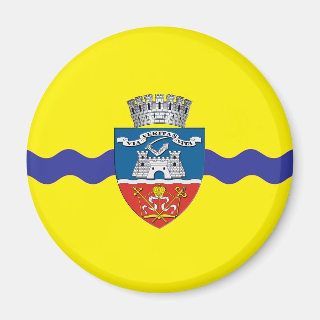arad city flag romania symbol magnet (Front)