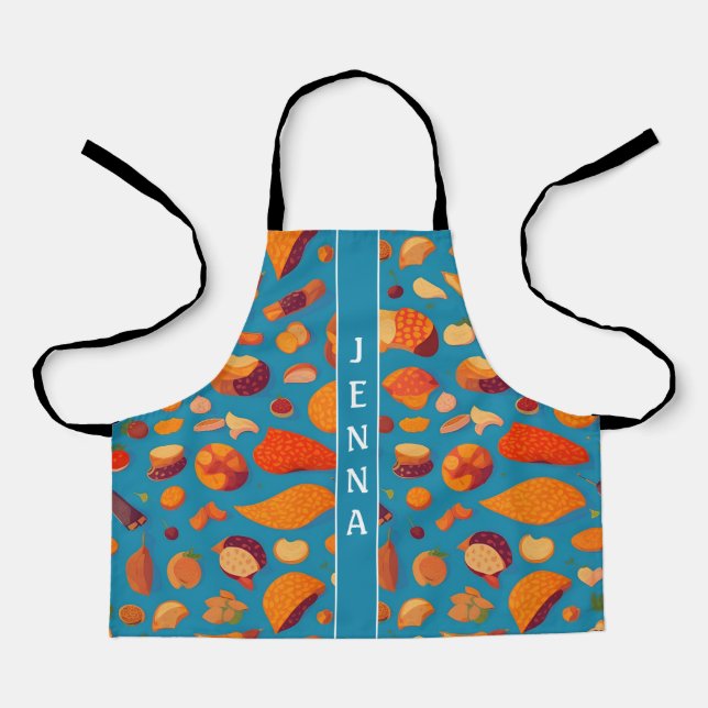 Arafura File Snake Mosaic Colourful Custom Pattern Apron (Front)