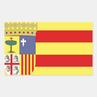 Aragon Flag Rectangular Sticker