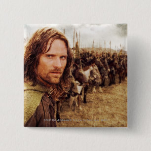 Aragorn Plus Line of Horses 15 Cm Square Badge