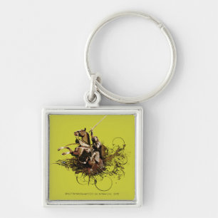 Aragorn Riding a Horse Vector Collage Key Ring