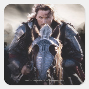Aragorn Riding Horse Square Sticker