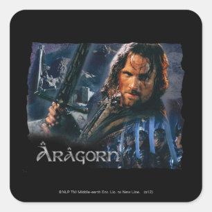 Aragorn With Army Square Sticker