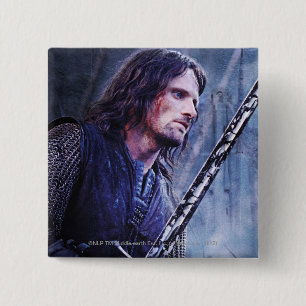 Aragorn with blood 15 cm square badge