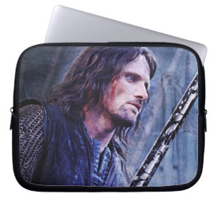 Aragorn with blood laptop sleeve