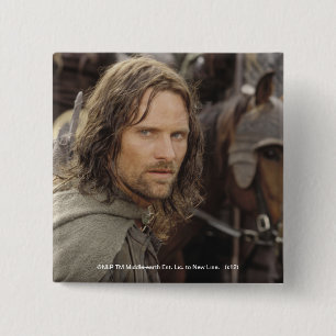Aragorn with horse 15 cm square badge