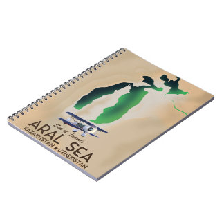 Aral Sea Travel poster map Notebook