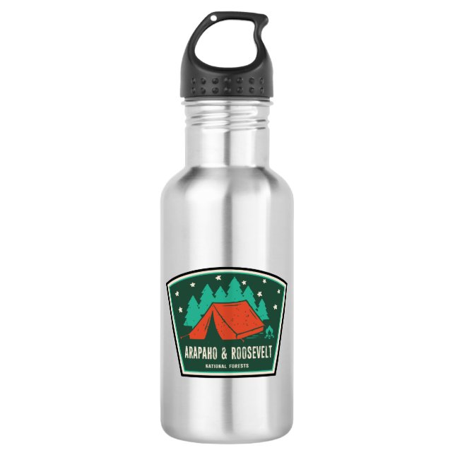 Arapaho And Roosevelt National Forests Camping 532 Ml Water Bottle (Front)
