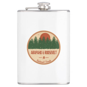 Arapaho And Roosevelt National Forests Hip Flask