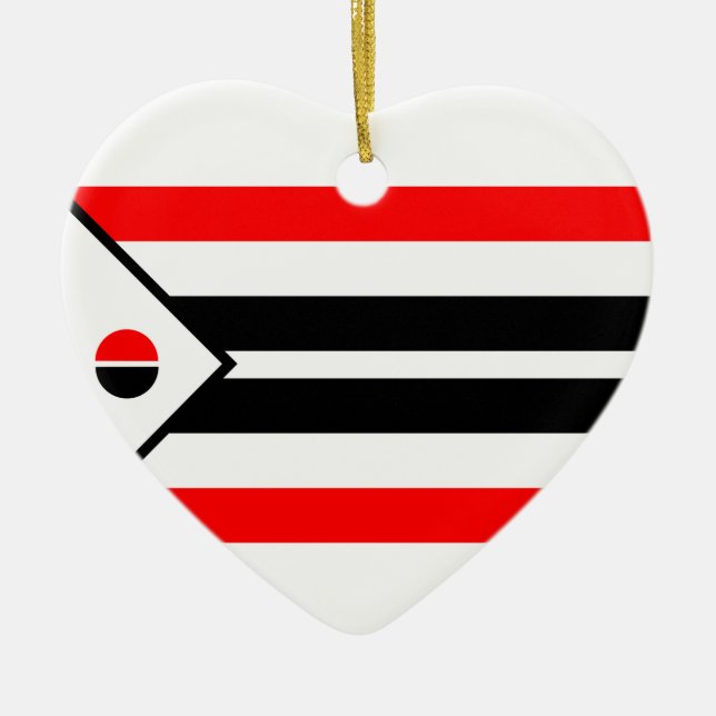 Arapaho Flag Ceramic Tree Decoration (Front)