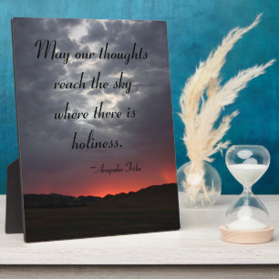 Arapaho Indian Quote Photo Plaque