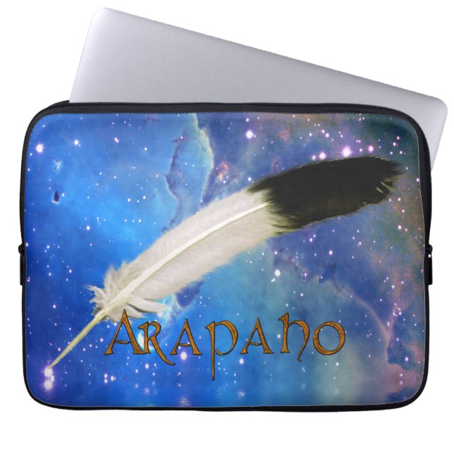 ARAPAHO Nation & Feather Outer-Space Laptop Sleeve (Front)