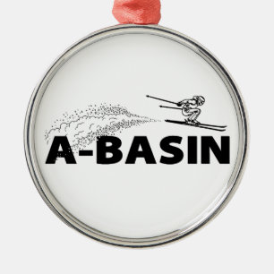 Arapahoe Basin Colorado Ski Jumper Metal Tree Decoration