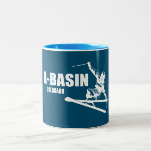 Arapahoe Basin Colorado Skier Two-Tone Coffee Mug