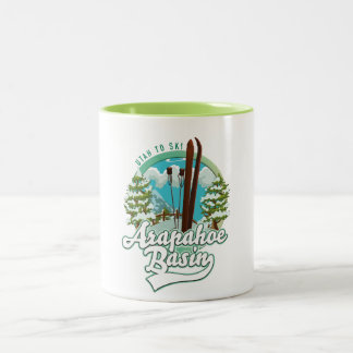 Arapahoe Basin Utah ski logo Two-Tone Coffee Mug