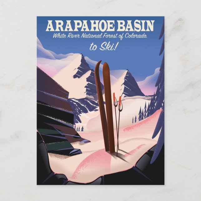 Arapahoe Basin,White River National Forest Ski Postcard (Front)