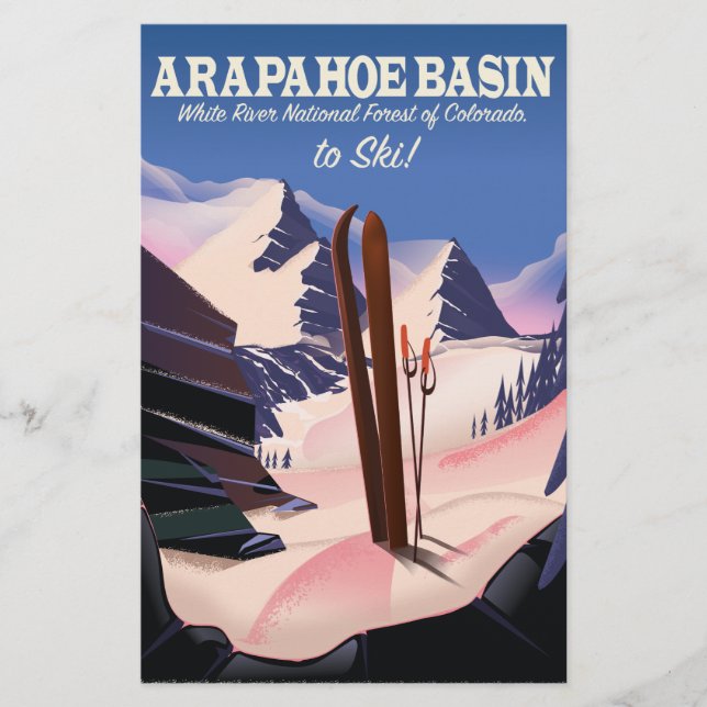 Arapahoe Basin,White River National Forest Ski Stationery (Front)