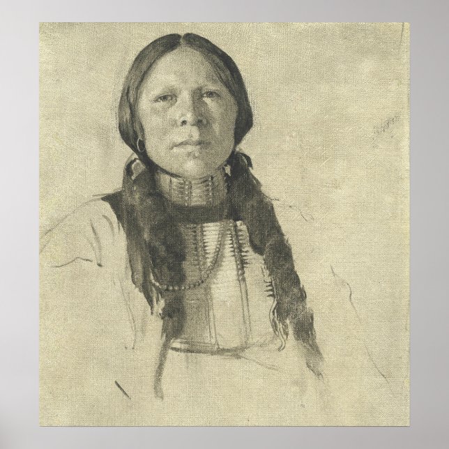 Arapahoe Boy - de Forest Bush Fine Art Poster (Front)