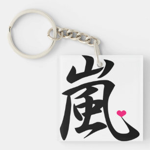 arashi kawaii heart key ring