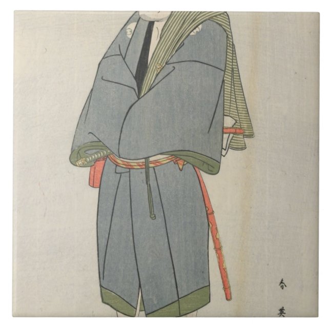 Arashi Ryu_zo as Heiemon, 1795 Tile (Front)