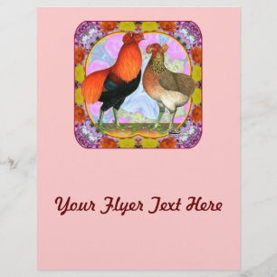 Araucana Chickens Art Nouveau Flyer
