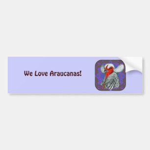 Araucana Head Framed Bumper Sticker