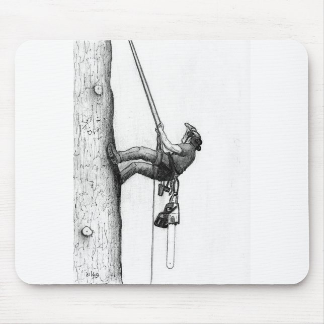 Arb Art Arborist Tree Surgeon Chainsaw Gift card Mouse Mat (Front)