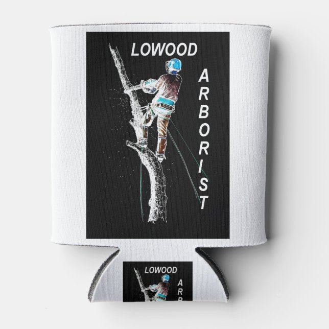 Arb Art Arborist Tree Surgeon Chainsaw  Landscape Can Cooler (Front)