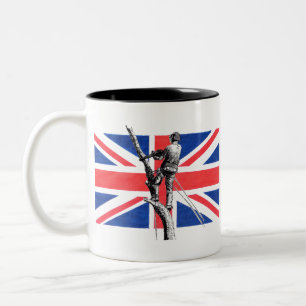 Arb Art Arborist Tree Surgeon Chainsaw Two-Tone Coffee Mug