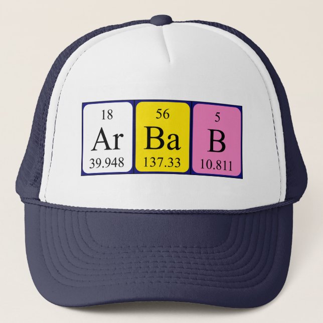 Arbab periodic table name hat (Front)