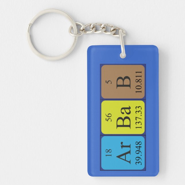 Arbab periodic table name keyring (Front)