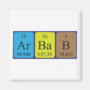 Arbab periodic table name magnet
