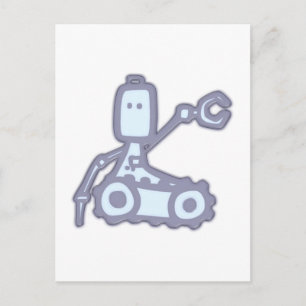 Arbeitsroboter working robot postcard