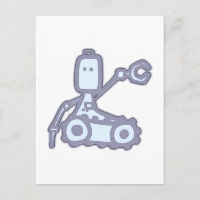 Arbeitsroboter working robot postcard (Front)