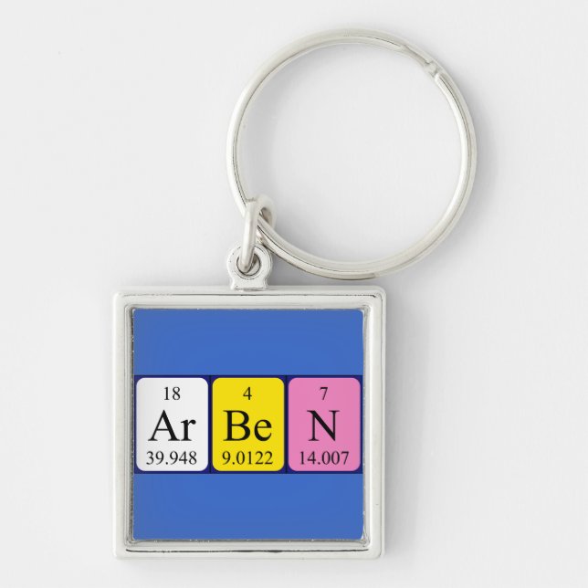 Arbën periodic table name keyring (Front)