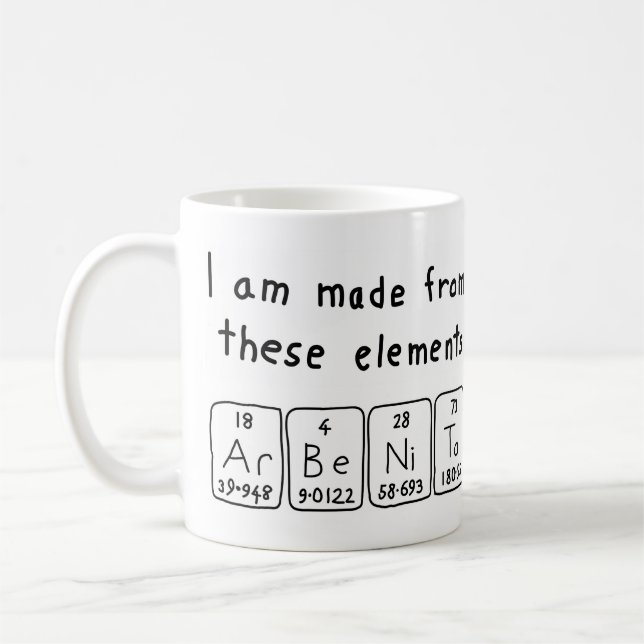 Arbenita periodic table name mug (Left)
