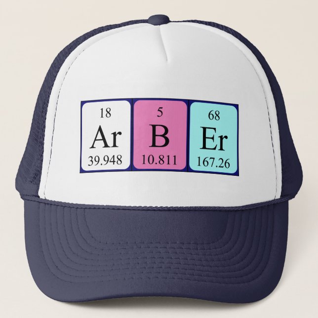 Arbër periodic table name hat (Front)