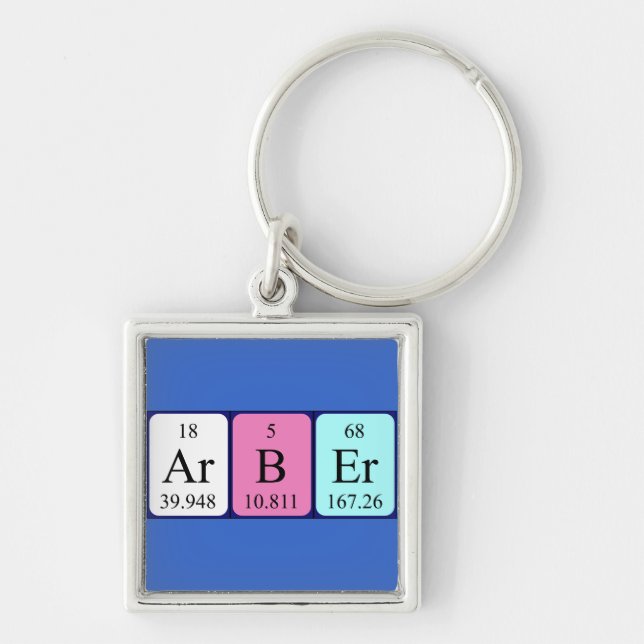 Arbër periodic table name keyring (Front)