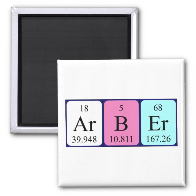 Arbër periodic table name magnet (Front)